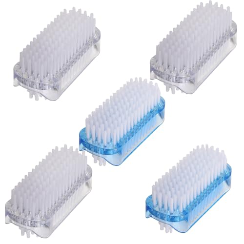 5 Pack Dual-Sided Nail Brush Set for Clean Hands & Feet