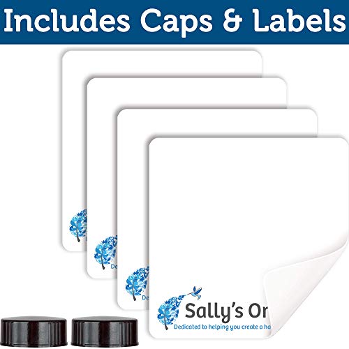 Sally's Organics 16oz Amber Glass Spray Bottles - 2 Pack
