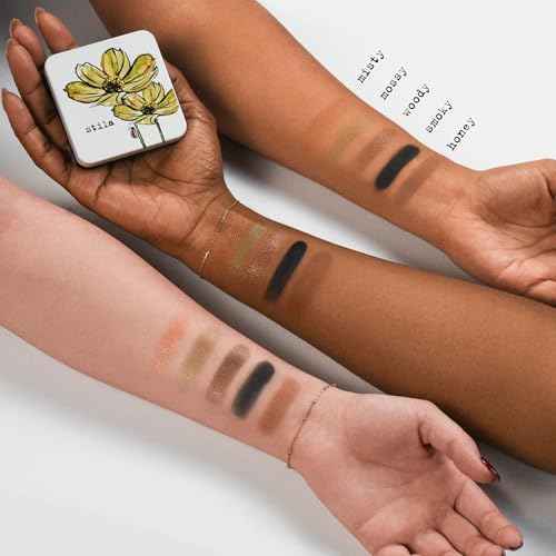 stila Pocket Play¢â Eye Shadow Palette | 5 Silky Powder Shades for Eyes, Face, Highlight & Contour | Compact, Travel-Friendly, Blendable Formula | Matte & Shimmer, Neutral & Bold Tones