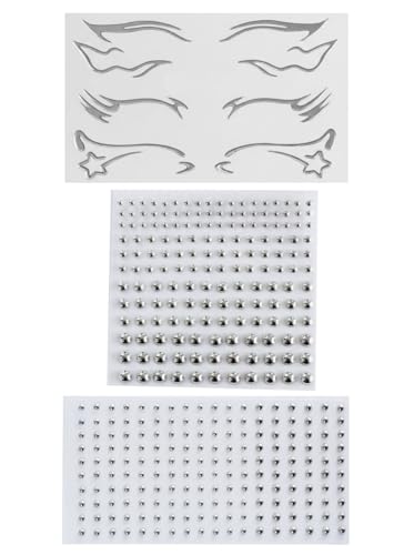 3 Pack Cyberpunk Face Stickers with Fake Piercing Decals
