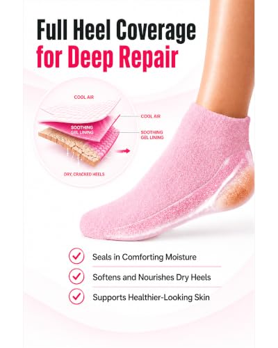 Moisturizing Gel Socks for Dry Cracked Feet & Heels