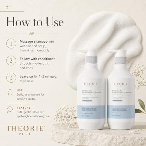 Theorie Pure Hypoallergenic Shampoo & Conditioner Set 400mL