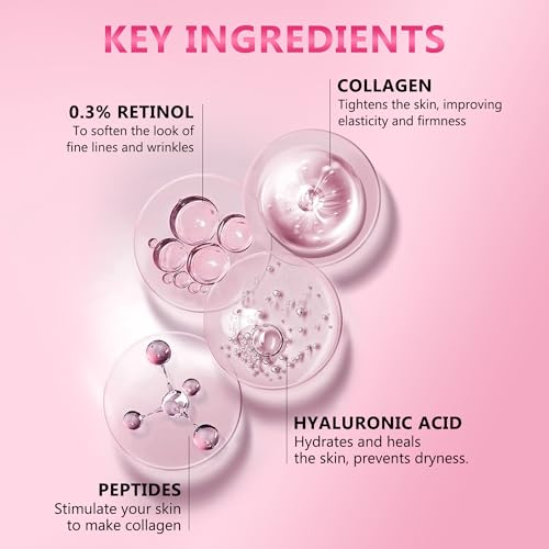 Wrinkle Patches for Face Overnight ? Anti Wrinkle Facial Patches with Retinol Collagen Cream & Face Massager Kit for Forehead, Frown, Smile Lines & Crow¡¯s Feet