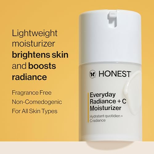 Honest Beauty Get Glowing Bundle | Vitamin C Brightening Serum + Everyday Moisturizer | Improves Skin Tone | Gentle for Sensitive Skin, Fragrance Free, Vegan | 1 fl oz, 1.7 fl oz