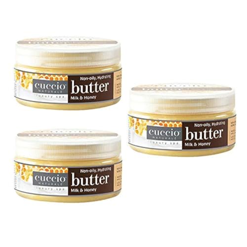 Cuccio Naturale Milk & Honey Butter Blend Lotion ? Ultra-Hydrating, Non-Greasy Moisturizer for Hands, Feet, & Body ? 24-Hour Time-Release Formula, 8 oz (Pack of 3)