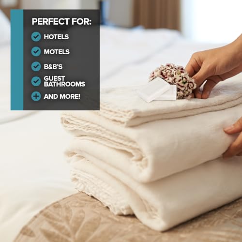 Bulk Hotel Soap Bars (400 Count), Rectangular Fresh Scent Travel Size Hand Soap for Hotels, Motels, and Resorts, Travel Soap Bulk, Individually Wrapped Bars Pack, Guest Soaps for Bathroom