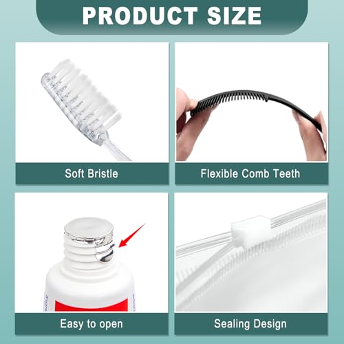 50 Sets Hygiene Kit Bulk - 10-in-1 Travel Toiletry