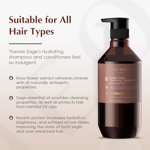THEORIE Hydrating Shampoo & Conditioner Set - 800ML with Jasmine Fragrance for All Hair Types