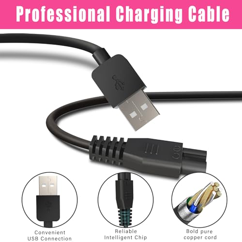 Universal Hair Clipper Charger Cord, Replacement Charger for Various Electric Hair Clipper, Shavers, Razors,Trimmer, Pet Clipper-Fit SUPRENT Clippers,Fit Ceenwes Trimmer,fit oneisall Dog Clippers etc