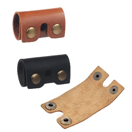 2 Pack Safety Razor Head Covers - Leather Protective Case