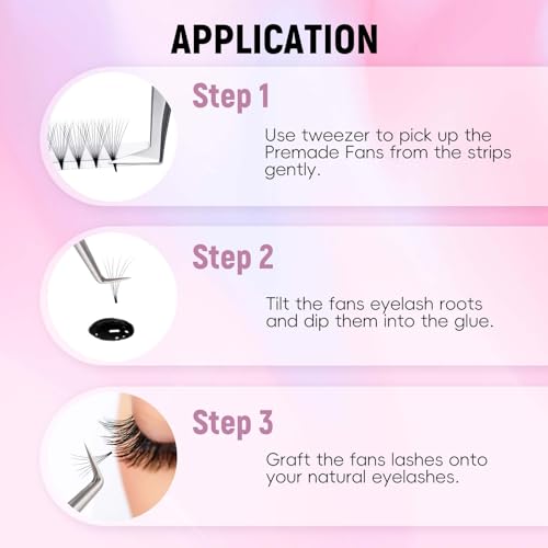 FADLASH Premade Volume Lash Fans 10D 0.07 D Curl 8-14mm