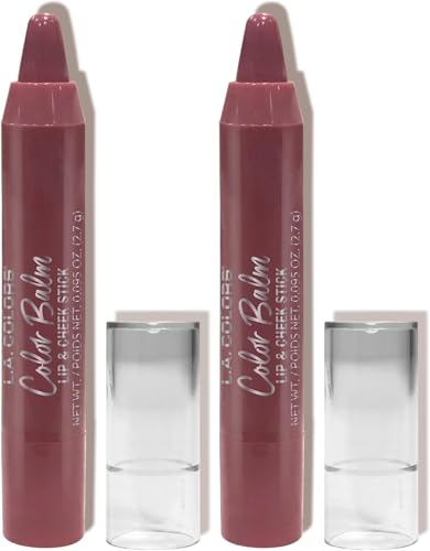 L.A. COLORS Color Balm Lip & Cheek Stick - Spiced (Pack of 2)