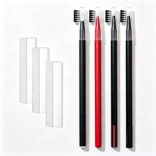 Microblading Eyebrow Pencil Set 4Pc - Waterproof Brow Mapping