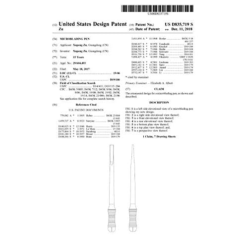 CHUSE M99 Microblading Pen Permanent Makeup Manual Pen with Appearance Patent Design (Silver)