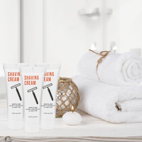 50 Shaving Cream Bulk Travel 10ml/0.35fl oz,Disposable Shaving Cream in Bulk Travel Shave Cream for Hotel Homeless,Jasmine