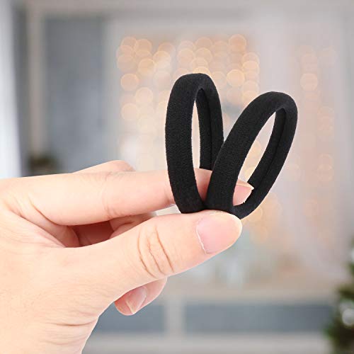 100 PCS Large Cotton Ponytail Holders for Thick Hair