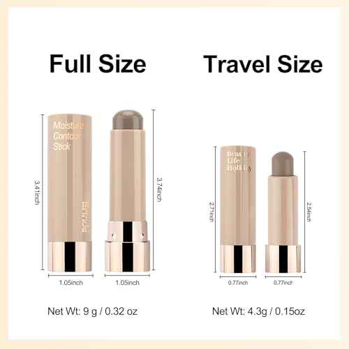 Erinde Cool Toned Contour Stick for Fair Skin, Large Capacity Grey Brown Cream Contour Makeup Stick, Smooth Blendable Matte Bronzer, Waterproof & Long Lasting Face Shaping Nose Contouring Sticks