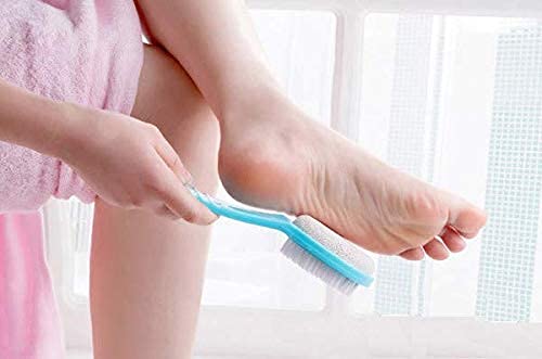 WAFJAMF Foot Stone Brush Exfoliating Brush Shower Foot Srubber with Pumice(1 PCS Blue）