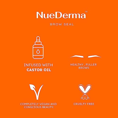 Brow Seal with Castor Oil - Clear Eyebrow Gel, Waterproof Eyebrow Makeup, Styling Wax for Feathered & Fluffy Brows - 1 OZ