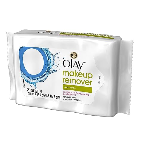 Olay Cleanse Rose Water Makeup Remover Wipes, 25 Count