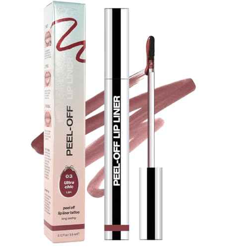 Matte Lip Gloss Stain-Peel Off Lip Liner Tattoo, Brownish Red Lip Tint£¬Long Lasting Peel Off Lip Stain, Waterproof Transfer-proof Lip Mask Lip Liner Peel Off Lip Gloss,Stayn Lip Makeup. #03