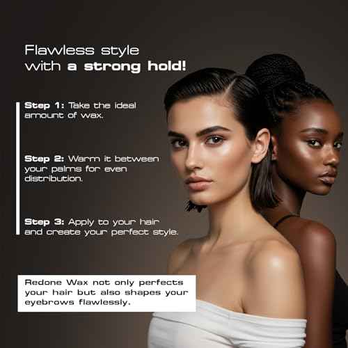 Redone Hair Styling Wax Black 150ml | Extra Hold & Shiny Finish | Gel Wax for Men & Women | Lime Scent | Non-Sticky Long Lasting Styling Wax | Maximum Control | Professional Barber Formula