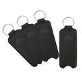 4Pcs PU Leather Lipstick Case Keychain Holder - Portable Lip Balm Storage