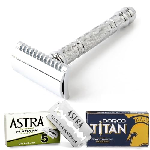 parker-astra-derby Shaving Razor and Blades 24 C – 1 Pack of 2 pieces