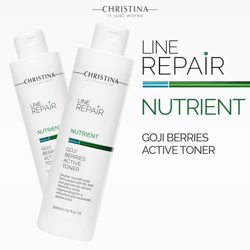 Christina Line Repair Nutrient Goji Berries Glycolic Acid Toner for Face | Regeneration, Skin Alignment Facial Toner | Suitable for Acne, Black Spots 300ml