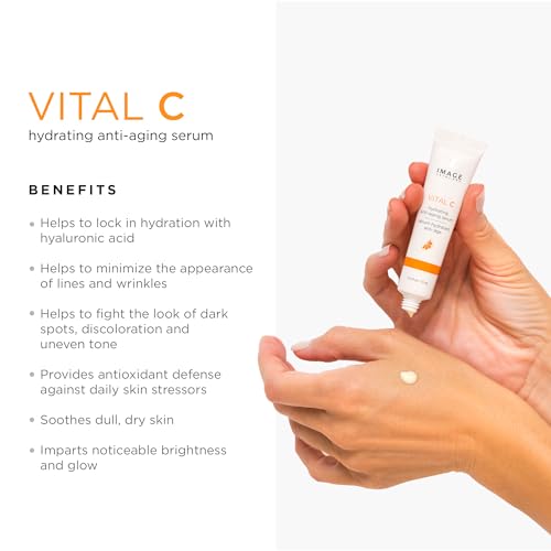 IMAGE Skincare, VITAL C Hydrating Face Serum, with Vitamin C and Hyaluronic Acid, to Brighten, Tone and Smooth Appearance of Wrinkle