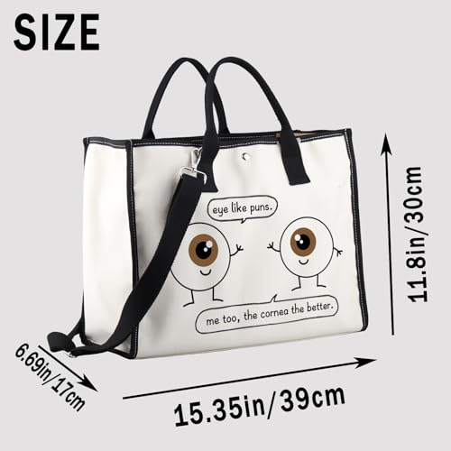 G2TUP Eye Doctor Gift Eye Like Puns Makeup Bag Optometrist Ophthalmologist Cosmetic Bag Optician Gift Optometry Zipper Travel Bag (Eye Like Puns TT)
