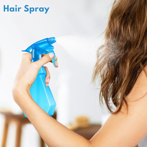 12oz Plastic Spray Bottles - 2 Pack Multi-Purpose Refillable Water Spray for Hair, Plants, Cleaning & Grilling