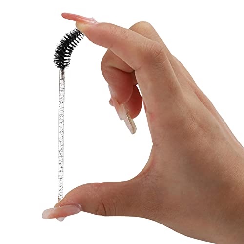 100 Disposable Mascara Wands with Reusable Container - Eyelash Brushes