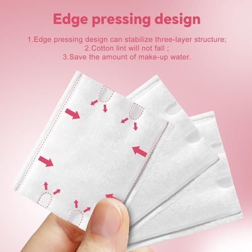 ICOTLE Square Cotton Pads - 475 Makeup Remover Squares