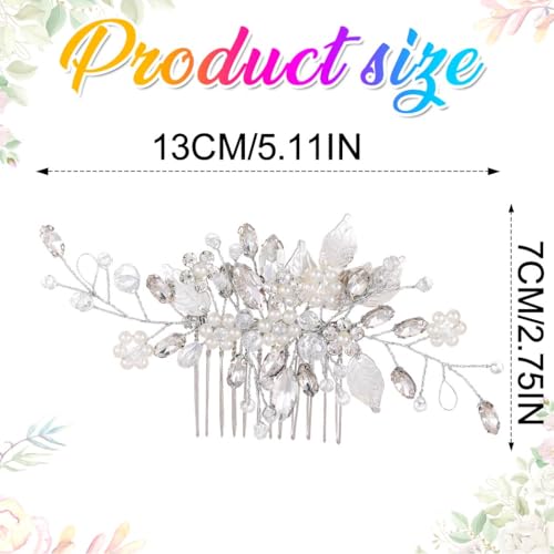 Bridal Hair Comb with Pearls & Crystals - Wedding Hair Piece
