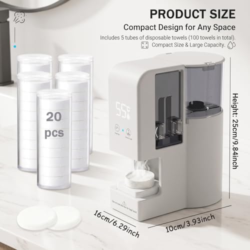 MEIBK Disposable Towel Warmer with 100 Towels - Rapid Heating Spa Machine