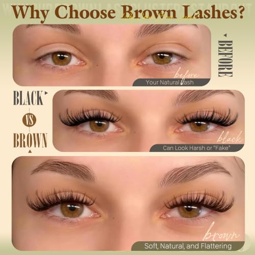 Dark Brown Wispy Lash Clusters 162Pcs 10-16MM CD Curve