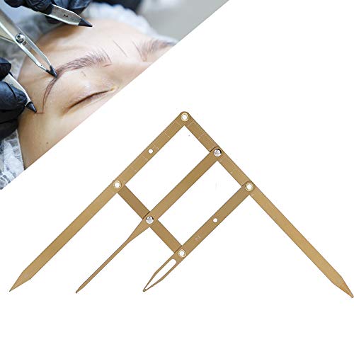Eyebrow Tattoo Ruler Microblading Measure Tool Gold