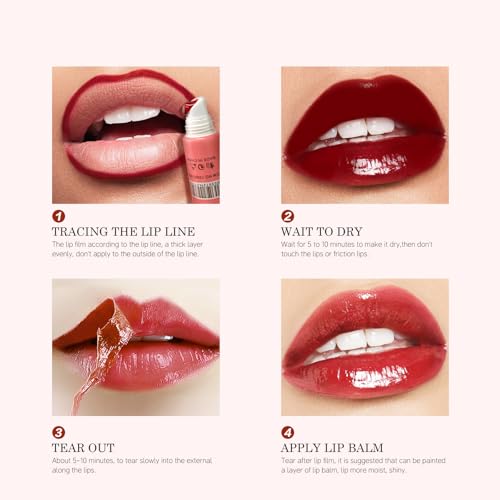 Peel Off Lip Tattoo Gloss - Waterproof Long-Lasting Hydrating