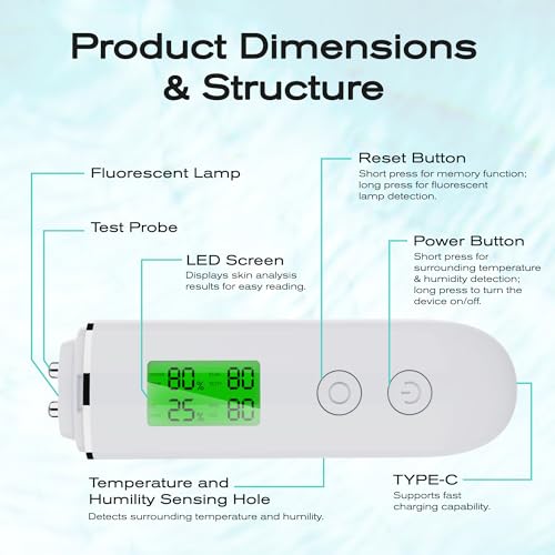 Digital Skin Moisture Analyzer - Portable Hydration Tester