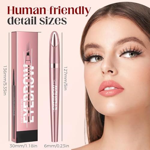 4-Tip Micro Eyebrow Pencil, Waterproof & Long-Lasting