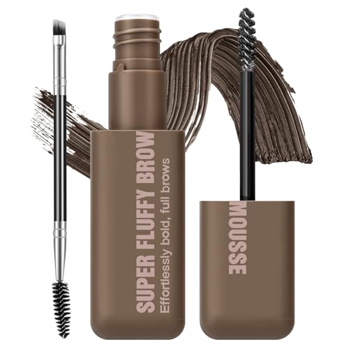 Euphily Brow Super Fluff Eyebrow Mousse Set A Black Brown Volumizing & Waterproof