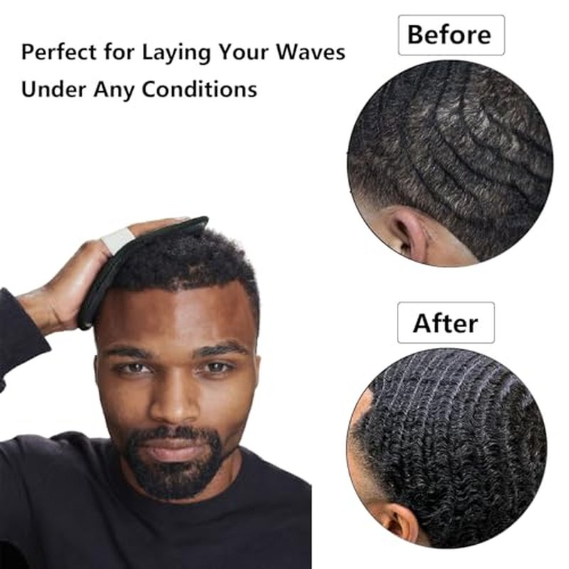 360 Wave Crown Patch & Laydown Pad Set for Black Men