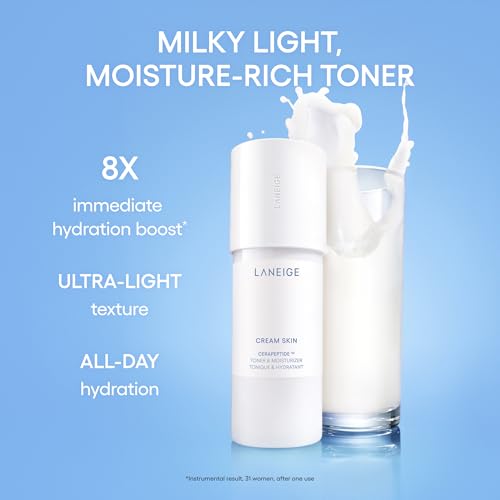 LANEIGE Cream Skin Toner & Moisturizer | Refillable Milky Toner