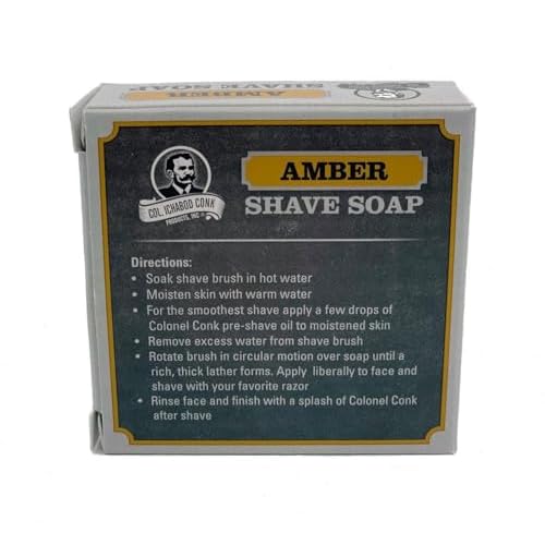 Col. Ichabod Conk Men's Amber Shaving Soap Shave Bar Sm