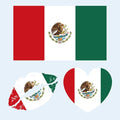 Mexican Flag Temporary Tattoos 75 Pack Waterproof