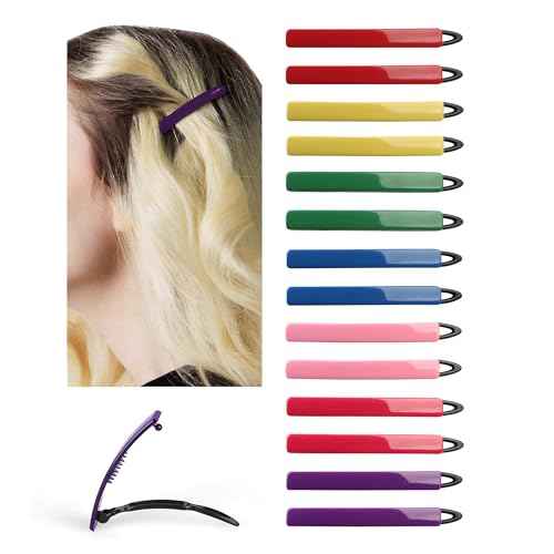 14pcs Hair Barrettes Set for Women and Girls, Hair Clips for Thick Thin Fine Hair, Non-metal Hair Accessories, Non-Slip Grip Handmade Snap Hairpin, BPA Free, Made in KOREA