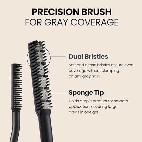 Gray Hair Tint Brush - Instant Root Touch Up, Washable
