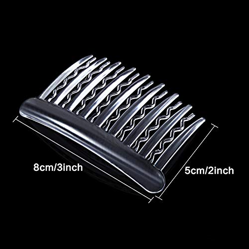 French Side Hair Combs 12 Pack - Plastic Hair Clips