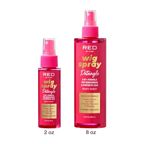 Red by Kiss Wig Spray - 6-in-1 Shine & Detangle (2oz)